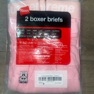 Hanes Pink Boxer Briefs with Supreme Logo